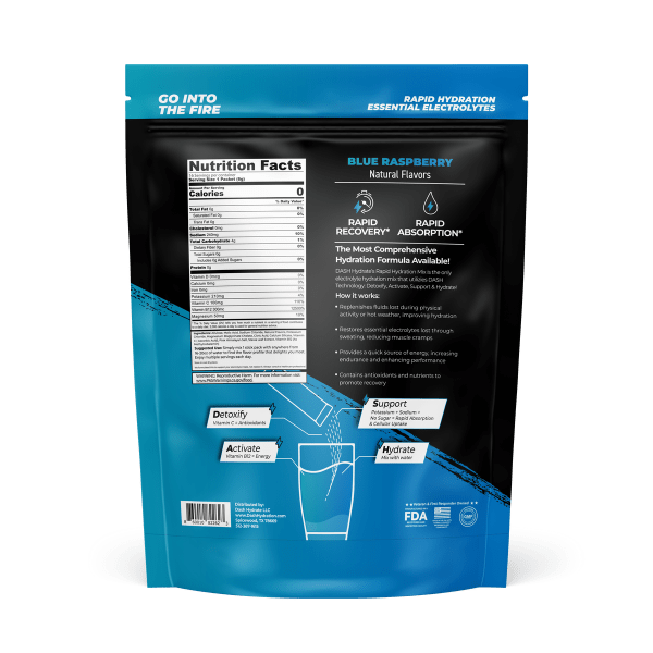 Sugar-Free Electrolyte Powder: Blue Raspberry – DASH Hydrate